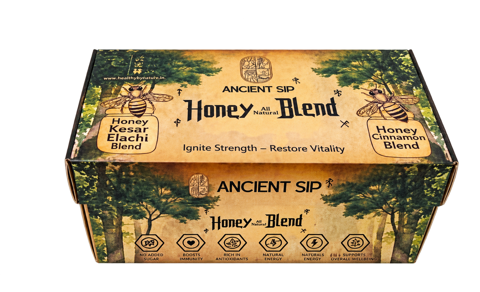 Honey Kesar Elaichi Blend packaging